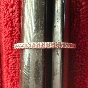 Sterling Silver Light Pink Stone Women's Ring